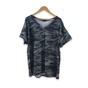 Miholl green camouflage short‎ sleeve shirt size XXL